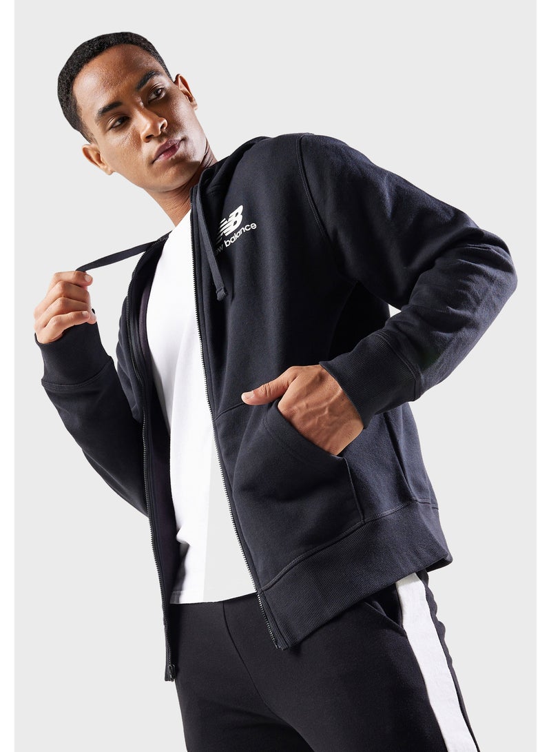 New Balance Essential Stacked Logo Hoodie - Image 1