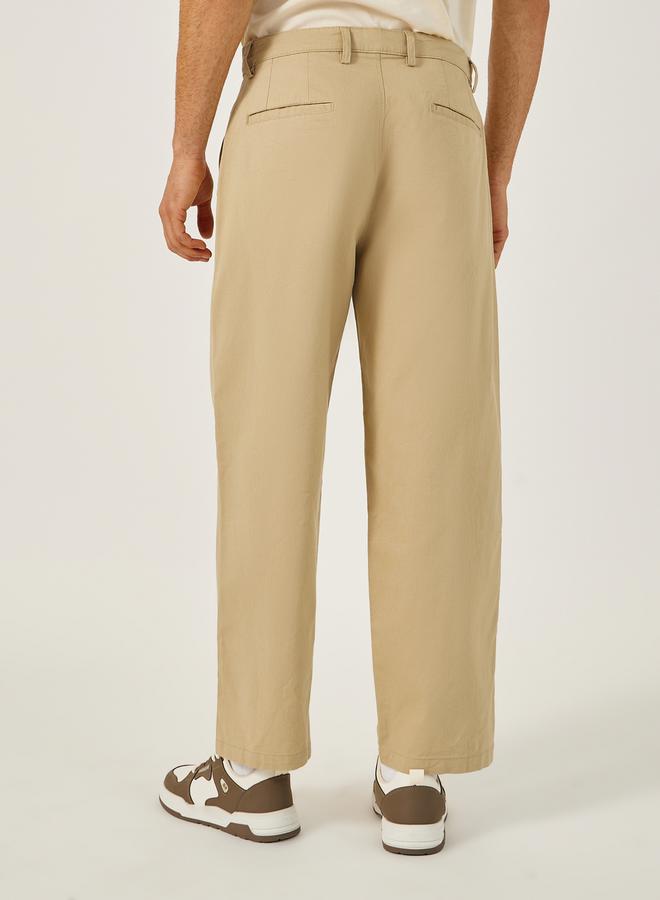 Styli Textured Mid Rise Chino Trousers  - Image 4