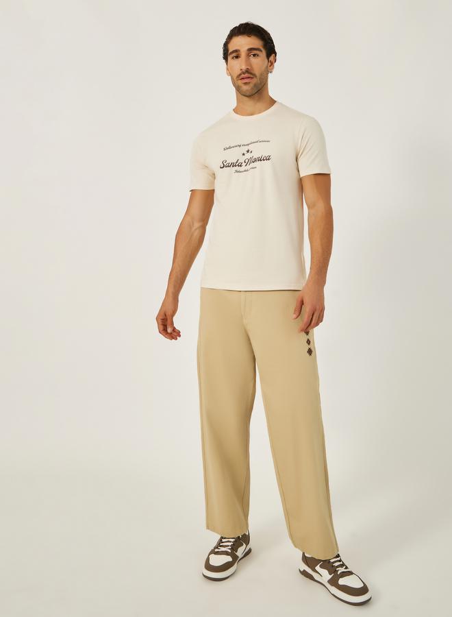 Styli Textured Mid Rise Chino Trousers  - Image 2