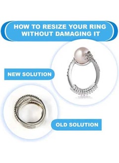 NIBEMINENT 12 Pieces Ring Size Adjuster For Loose Spiral Silicone Fastener Set  - Image 4