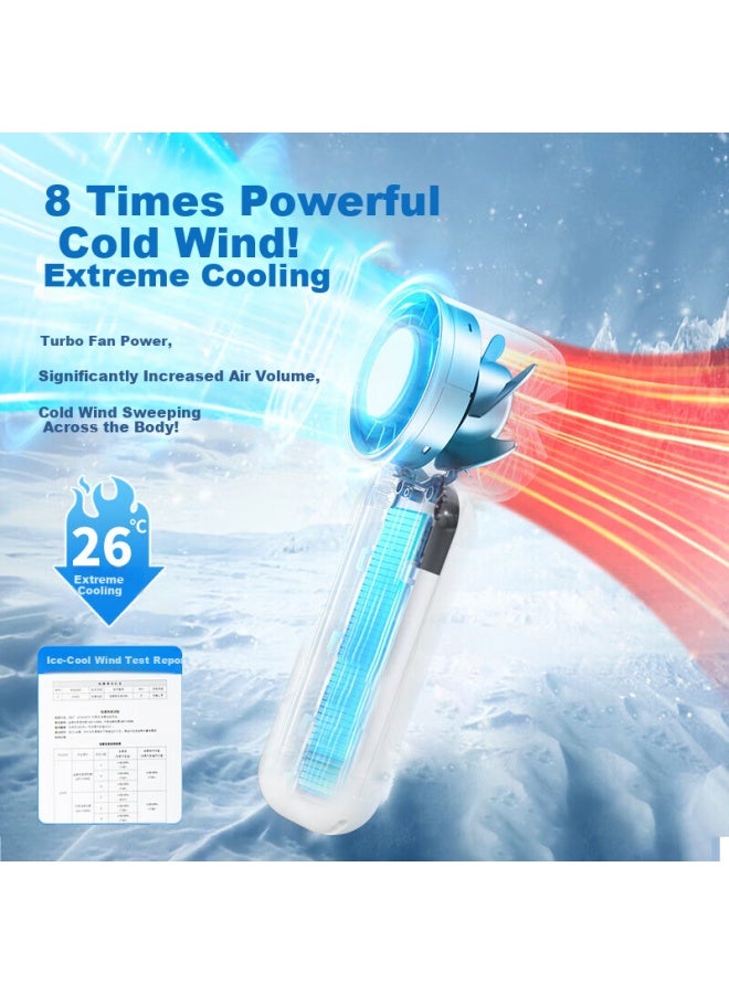 Jin Longxing Jinlongxing Handheld Mini Fan Air Conditioner Cooling Portable Silent Turbine High Speed Small Wind Cannon Large Wind Power Usb Rechargeable Fan Student Fan - Image 2