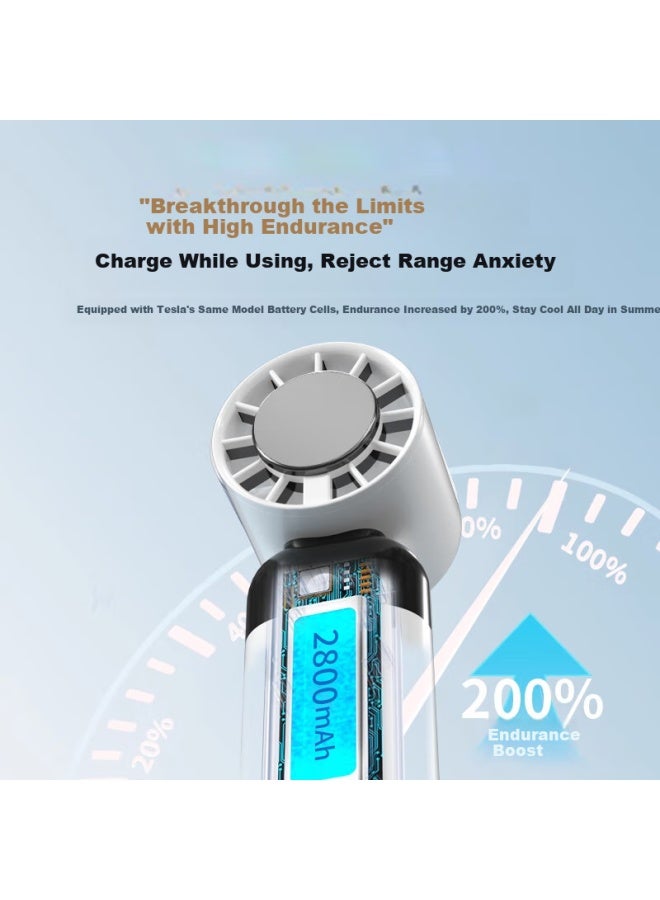 Jin Longxing Jinlongxing Handheld Mini Fan Air Conditioner Cooling Portable Silent Turbine High Speed Small Wind Cannon Large Wind Power Usb Rechargeable Fan Student Fan - Image 5