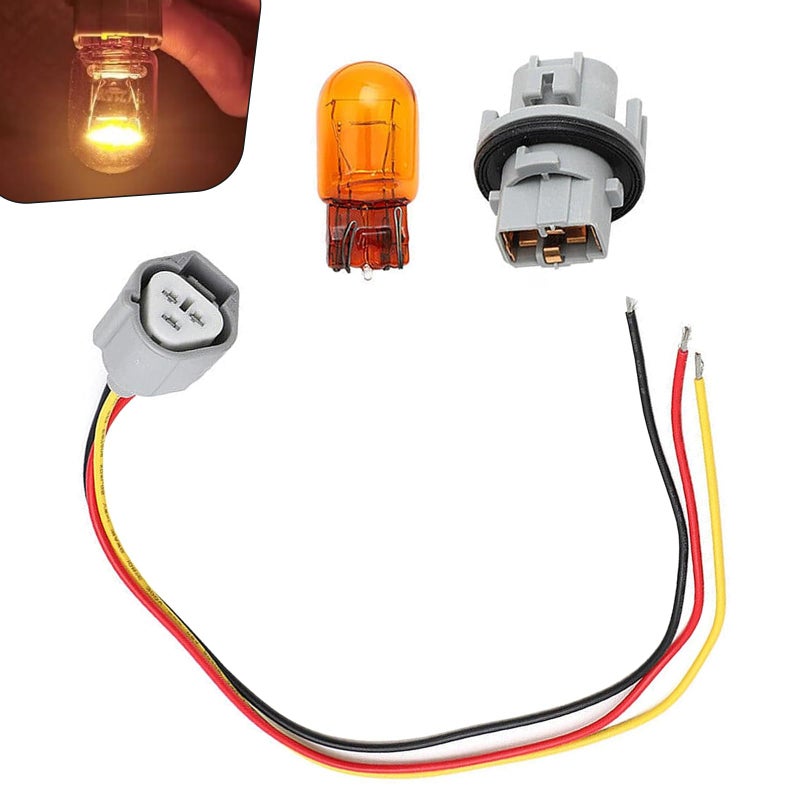 Ferianl 1Set Car Lighting Bulb Auto Headlight Turn Signal Light Bulb Socket Wiring Harness Set Replace OEM 262435HA0A Connector Harness Light Holder Bulb Compatible with Nissan Rogue Altima - Image 3