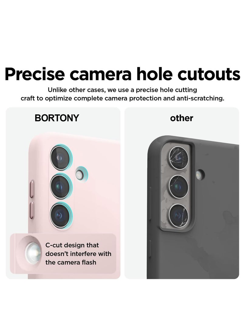 BORTONY Samsung Galaxy A25 Case Cover Flexible Soft Silicone Slim Fit Case for Galaxy A25 Anti Scratch with Inside Microfiber Lining Shockproof Protective Phone Case for Galaxy A25 5G 6.5 inch - Image 4