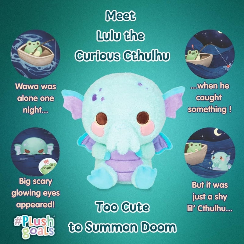 Cuddle Barn PlushGoals - Lulu The Curious Cthulhu | Cute Kawaii Soft Plush Cuddly Cryptid, 10 inches - Image 2