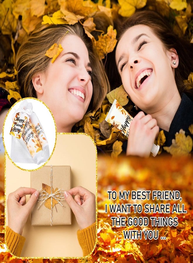 Demissle 24 Sets Friendsgiving Gifts Happy Friends Giving Party Favor Decorations Bulk Hand Cream and Lip Balm Gifts Sets Travel Size Hand Lotion Lip Balm Bulk with Organza Bag and Tags - Image 4