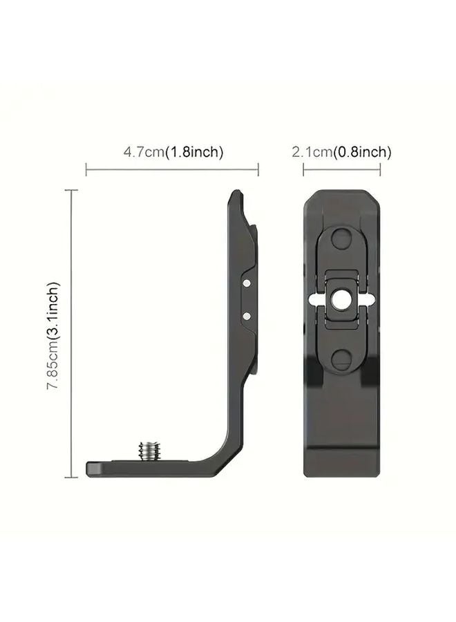 Insta360 X4 X5 Quick Release Metal L Bracket Black Aluminum Alloy Adjustable Angle - Image 3