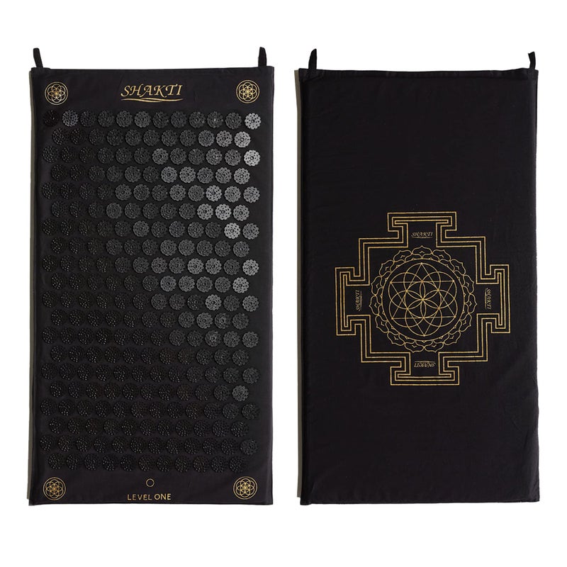 ShaktiMat Acupressure Mat for Relaxation Massage Muscles Aid Sleep Unlock Inner Tension Similar to Acupuncture No Needles Required Classic Level 1 Shakti Black - Image 3