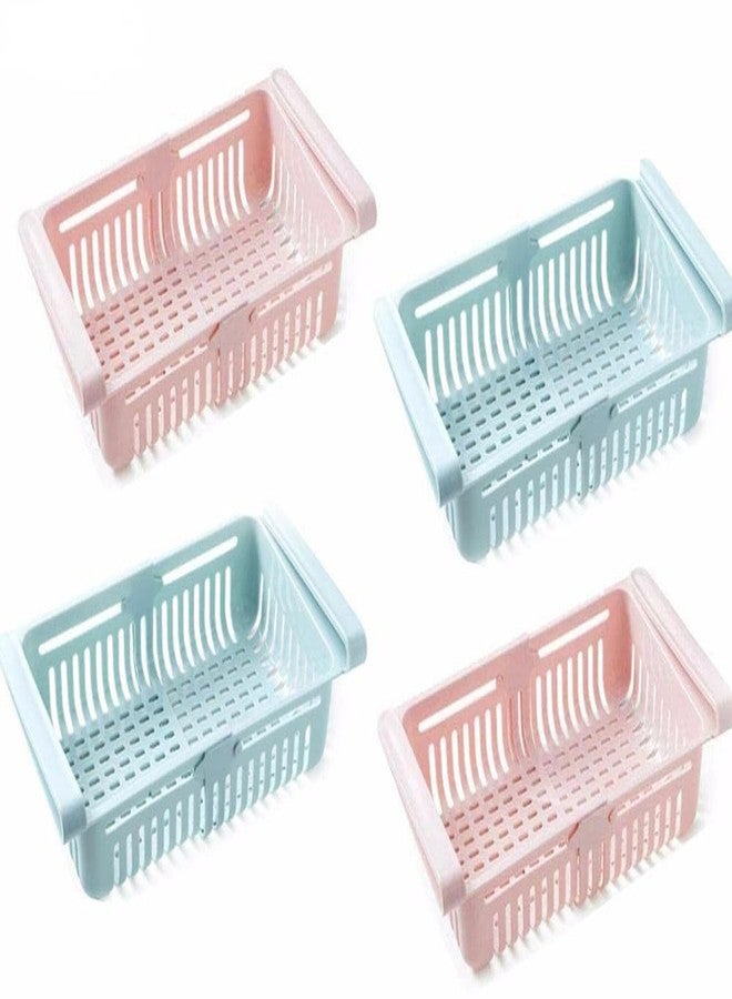 Garth Cosmetic Storage Box Multi Functional Desktop Tidy Organiser Holder with Drawer | Cutlery Set Box | Random Colour for Home and Kitchen Ideal for Daily Use Eco-Friendly (Multicolor) Set of 4 - Image 1