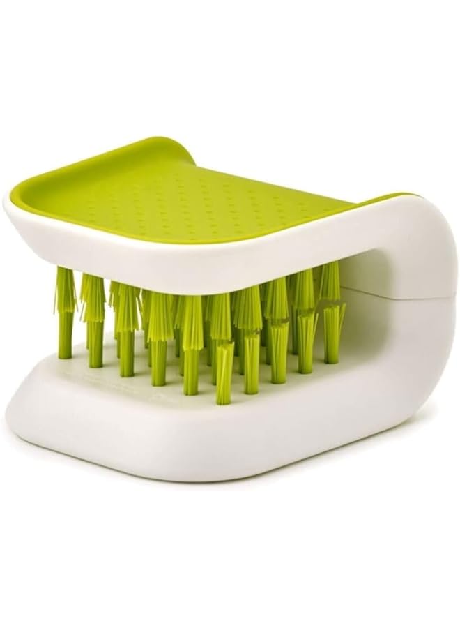 PROMASS 2PCS Blade Brush and Cutlery Cleaner Brush Bristle Scrub for Kitchen Washing Non-slip, Multifunctional Cleaning Brush (Green-Tool Brush)