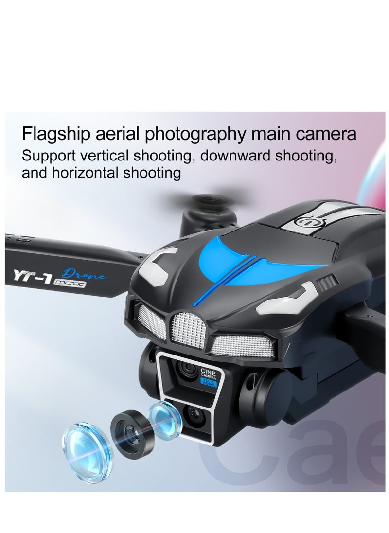 Generic - YT-1 Foldable Drone: Compact Yet Powerful with Optical Flow Hover, Gesture-Based Photo and Video Capture, and One-Button Operation. Master 360° Stunt Rolls, Trajectory Flying, and Beauty-Filtered Shooting for Jaw-Dropping Content. Built for Durability and Style with a Sports Car-Inspired Design (1 Battery) - Image 1