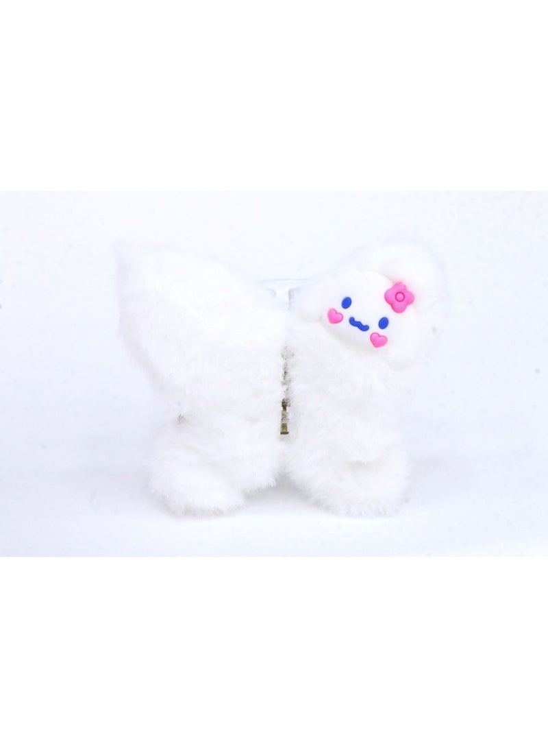 Generic An elegant white butterfly-shaped fur clip, adding a touch of beauty and sophistication to your hairstyle. Specially designed to provide stability and comfort all day, suitable for various looks.  - Image 3