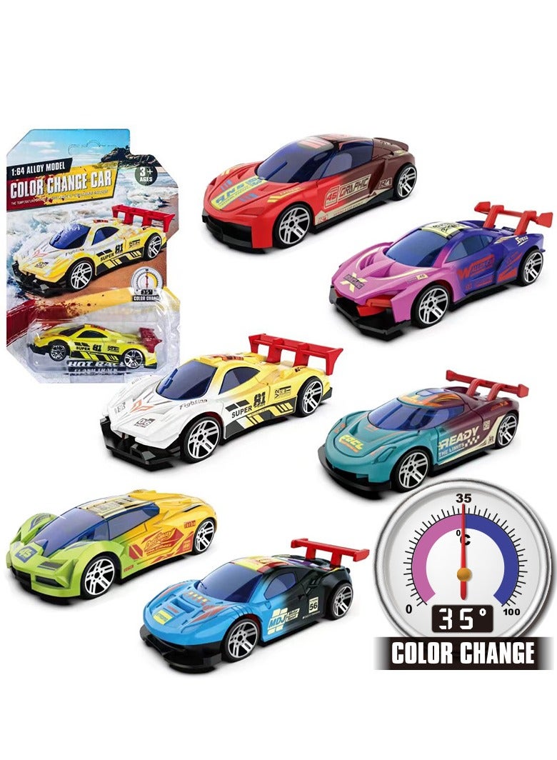 Alloy Car Model 1:64 Temperature Sensitive Color Change Racing Car Shock Resistant Sports after 35°C - Image 3