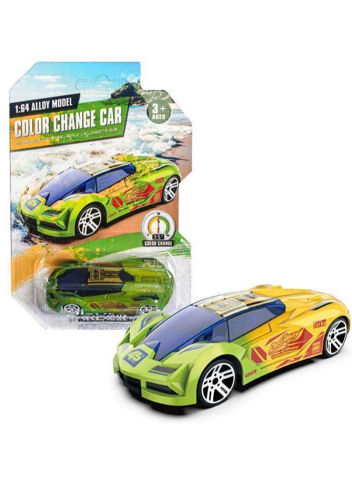 Alloy Car Model 1:64 Temperature Sensitive Color Change Racing Car Shock Resistant Sports after 35°C - Image 1