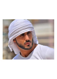 TRENDI LAND ZON Arabic Scarf Cotton Shemagh Keffiyeh Arab Scarf Made for  NECK WRAP ARAB SCARF Shemagh Keffiyeh WHITE  - Image 4