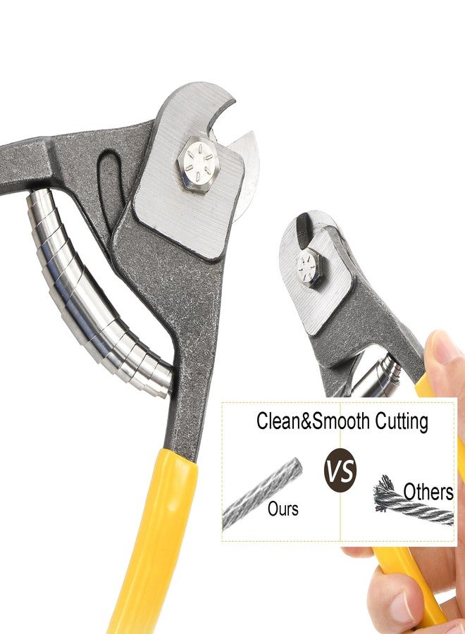 Okllen 2 Pieces Cable Wire Cutters, 8 Inch Small Wire Rope Cutter Tool up to 3/16", Heavy Duty Steel Cable Cutters for Deck Railing Bike Housing Metal Fence - Image 5