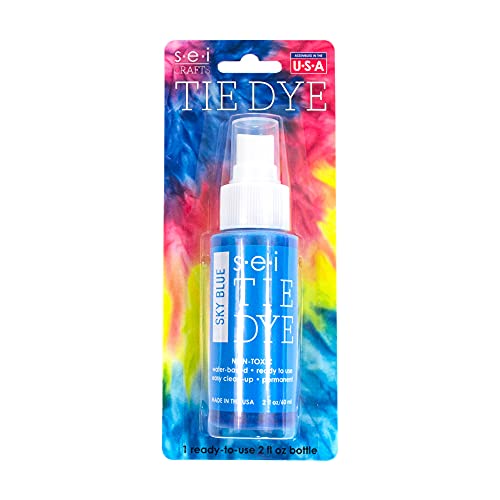 SEI S.E.I. Sky Blue Tie Dye Spray Bottle: 2oz. Non Toxic Fabric Dye Spray, DIY Permanent Clothing Dye, One Step, Ready to Use Tie Dye Supplies - Image 3