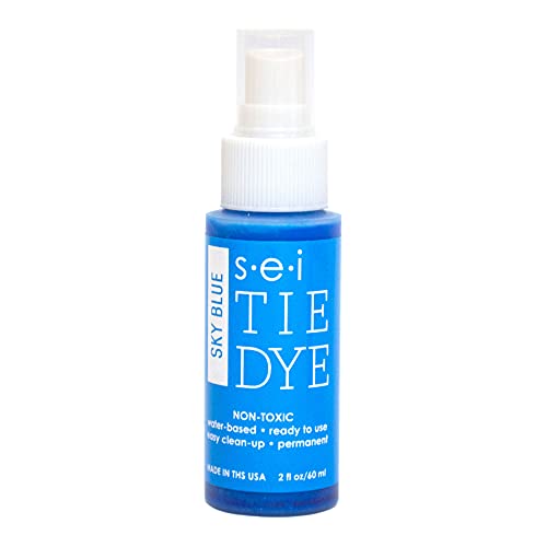 SEI S.E.I. Sky Blue Tie Dye Spray Bottle: 2oz. Non Toxic Fabric Dye Spray, DIY Permanent Clothing Dye, One Step, Ready to Use Tie Dye Supplies - Image 1