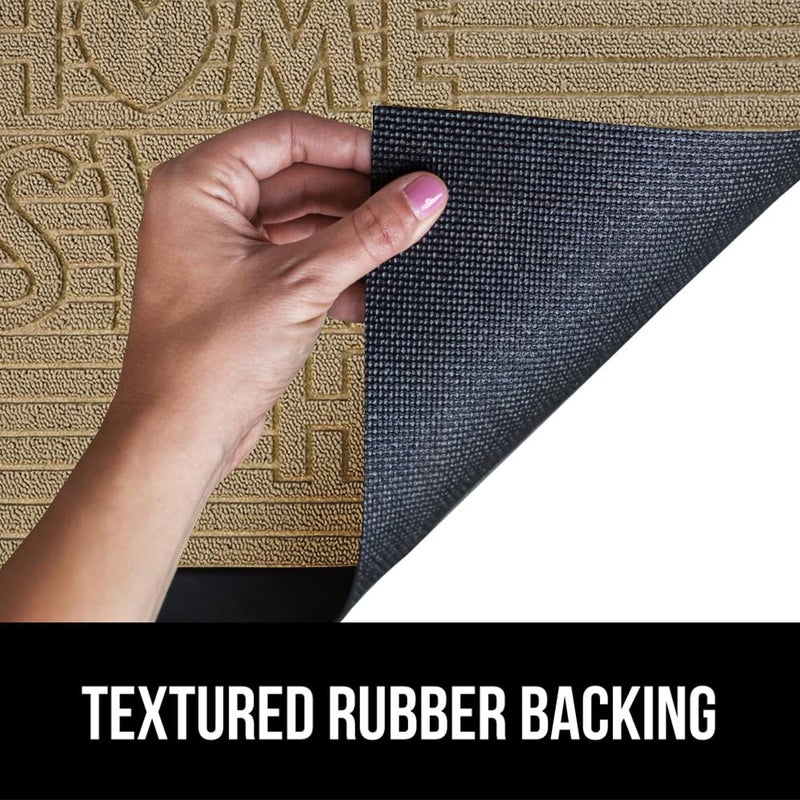 GORILLA GRIP 100% Waterproof All-Season WeatherMax Doormat, US Designed Natural Rubber, Stain and Fade Resistant, Low Profile Indoor Outdoor Door Mats, Easy Clean Patio Mat, 17x29, Home Sweet Home - Image 5