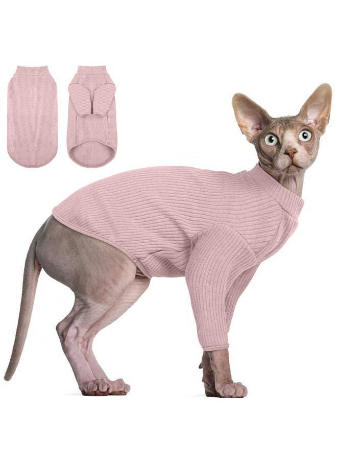 DENTRUN DENTRUN Sphynx Hairless Cats Shirt Pullover Kitten T-Shirts, Breathable Cat Wear Turtleneck Sweater Adorable Cat's Clothes Vest Pajamas Jumpsuit - Image 1