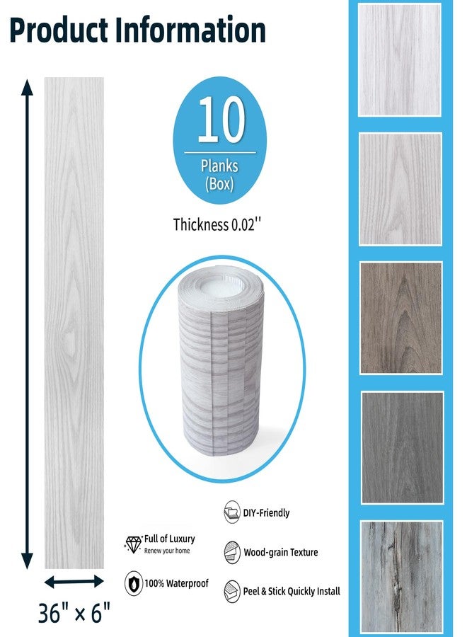 Art3d 15 Sq.ft Peel and Stick Floor Tiles, 10Pcs Luxury Vinyl Plank Flooring Wood Look, Adhesive and Waterproof Tile Sticker for Bedroom, Living Room, Kitchen, Maple - Image 4