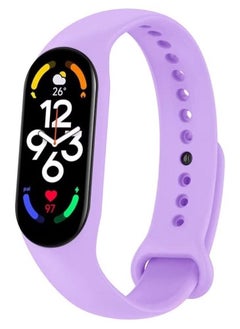 Zaboon Replacement Strap for Xiaomi Mi Band 7 Silicone Watch Band Smartwatch Wristband Bracelet (Light Purple)  - Image 1