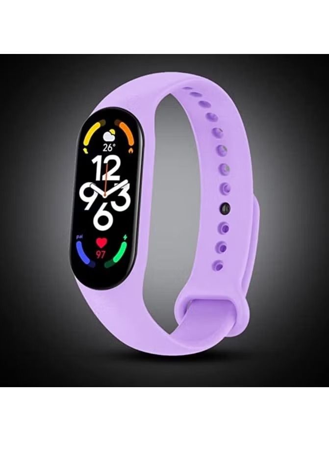 Zaboon Replacement Strap for Xiaomi Mi Band 7 Silicone Watch Band Smartwatch Wristband Bracelet (Light Purple) - Image 2