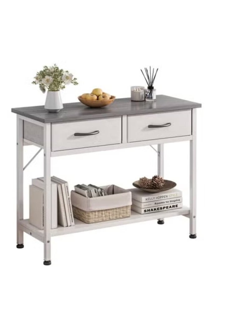 Entryway Table with 2-Tier Storage Shelves, Sofa Table with 2 Drawers, Console for Entryway, Living Room, Kitchen, Foyer, Office - pzsku/Z413200F038A224AF77BCZ/45/1741594849/d934b14e-e7b9-4576-b9c3-33d42f0df357