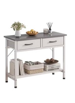 AGD Entryway Table with 2-Tier Storage Shelves, Sofa Table with 2 Drawers, Console for Entryway, Living Room, Kitchen, Foyer, Office  - Image 1