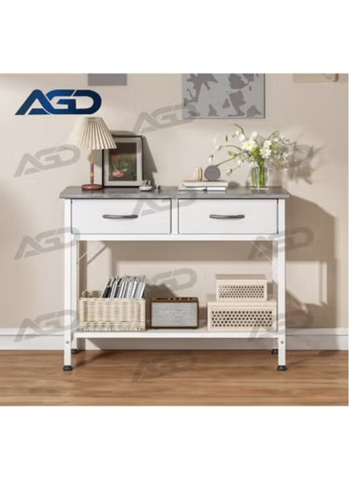 Entryway Table with 2-Tier Storage Shelves, Sofa Table with 2 Drawers, Console for Entryway, Living Room, Kitchen, Foyer, Office - pzsku/Z413200F038A224AF77BCZ/45/1741595392/c4c5ff73-6830-4874-9968-5ec98d90bd53