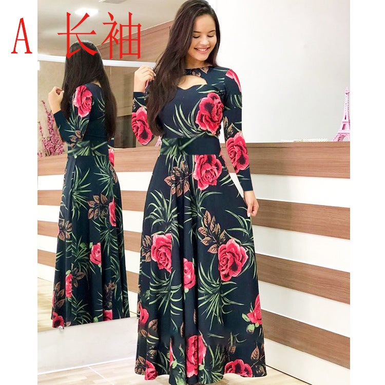 Sexy Digital Print Flared Dress - Image 3