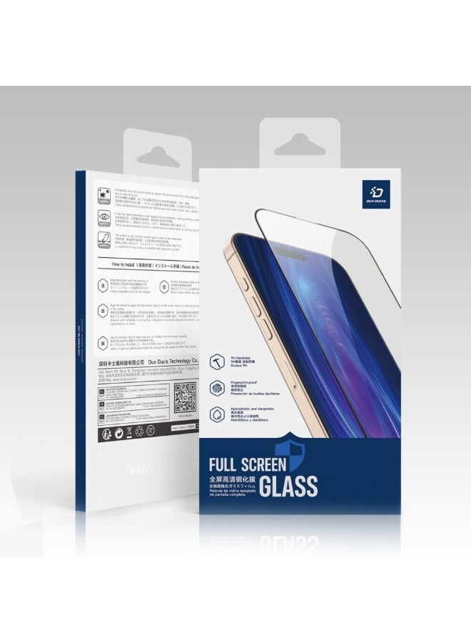 DUX DUCIS Tempered Glass Screen Protector, DUX - DUCIS Compatible with Google Pixel 7 Pro  , Full Coverage Black Edge Clear Screen Protector (Full Glue Clear Black Edge) - Image 2