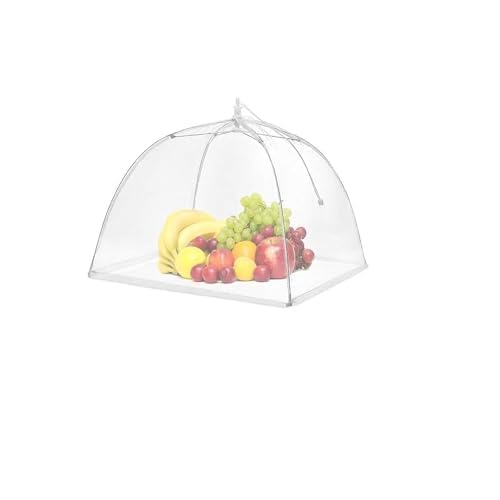 QOZARY QOZARY Food Cover Tents PopUp Mesh Food Covers Tent Umbrella Reusable and Collapsible Screen Net Protectors for Outdoors Parties Picnics BBQs Keep Out Flies Bugs Mosquitoes 17 inch Pack of 1  - Image 1