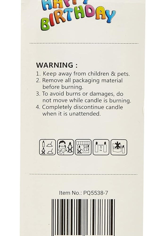 Procos Blue Glitter Number 7 Birthday Candle - Image 2