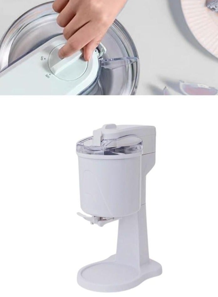 Electric Ice Cream Maker & Ice Cream Cone Maker| Ice Cream Maker 1 Liter 15W for Soft Serve, Gelato, Smoothies, Frozen Yogurt, Slushies & Dairy-Free Desserts & Ice Cream Cone Maker Waffle Cone Maker with Nonstick Coating, Double-Sided Heating, 1200W Dessert Baking Pan