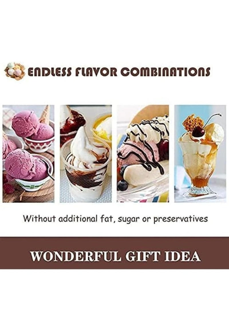 Electric Ice Cream Maker & Ice Cream Cone Maker| Ice Cream Maker 1 Liter 15W for Soft Serve, Gelato, Smoothies, Frozen Yogurt, Slushies & Dairy-Free Desserts & Ice Cream Cone Maker Waffle Cone Maker with Nonstick Coating, Double-Sided Heating, 1200W Dessert Baking Pan