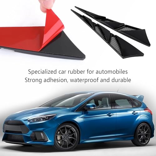 AAKICHI 2PCS Hood Vents for Cars, Auto Decorative Air Flow Intake Scoop, Car Hood Simulation Air Vent Trim, Vehicle Bonnet Vent Sticker Cover, Universal Automotive Exterior Accessories (Glossy Black) - Image 5