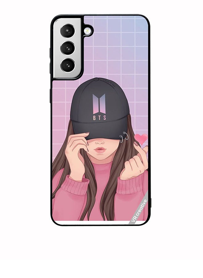 VR CREATIVE Protective Case Cover For Samsung Galaxy S22 Plus 5G Bts Cap Girl Design Multicolour - Image 1