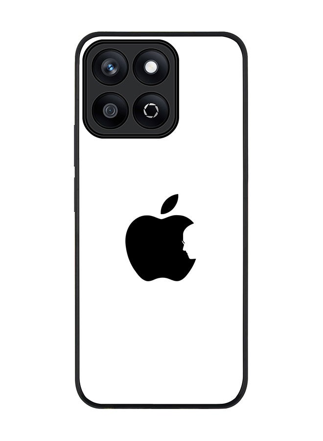 Stylizedd غطاء Honor X7c 4G، حماية كاميرا نحيفة، غطاء هاتف مضاد للصدمات - تفاح ستيف - أبيض - Image 1