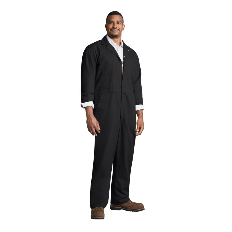 Red Kap Mens Twill Action Back Coverall Black 58 - Image 2