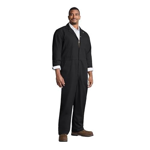 Red Kap Mens Twill Action Back Coverall Black 58 - Image 1