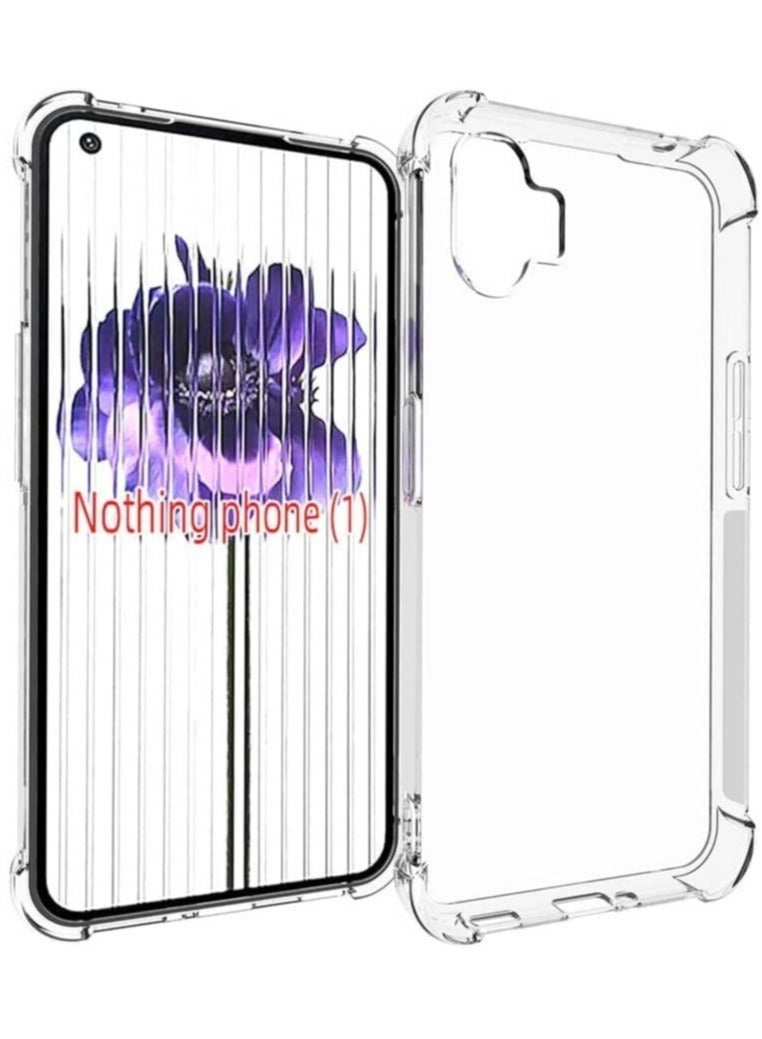إلترازون Nothing Phone 1 Case with 2 Pack Tempered Glass Screen Protector, Crystal Clear TPU Silicone Case with Airbag Corners, Drop Protection Cover For Nothing Phone 1 - Image 4