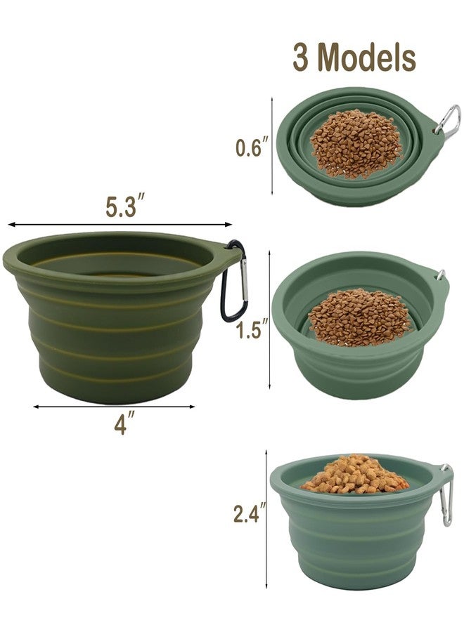 KlerRoem 2 Pack Collapsible Dog Travel Bowls (21oz/600ml), 100% Food Grade Silicone Integrated Molding, No Plastic Rim, Portable Pet Feeding Watering Dishes for Outdoors with Clasp, BPA Free - Image 3