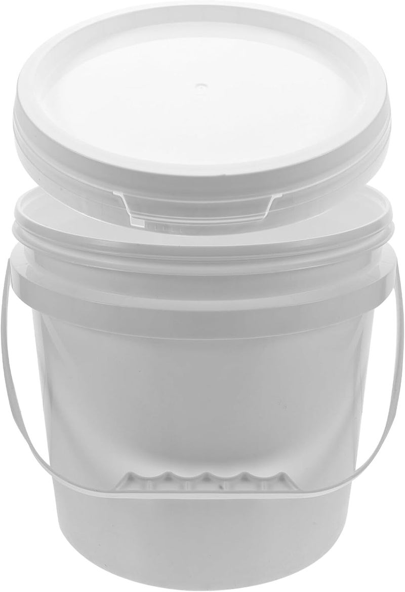 5l Food-Grade Pp Paint Container with Lid and Handle, Sealed Paint Storage Bucket for Outdoor Use, Refillable Plastic Pigment Mixing Pail for Household and Industrial Painting - Image 1