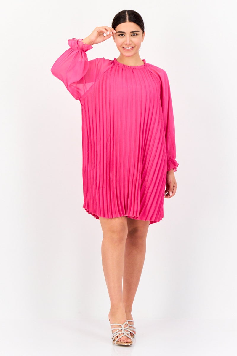 ONLY Women Pleated Mini Dress, Pink - Image 4