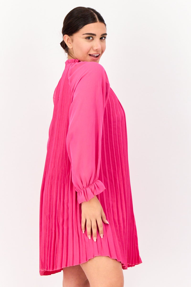 ONLY Women Pleated Mini Dress, Pink - Image 2