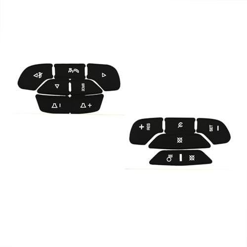 AtticZone Steeing Wheel Dash Button Repair Kit Stickers Decals Compatible with Cadillac Escalade ESV EXT 2007 20082014 - Image 1