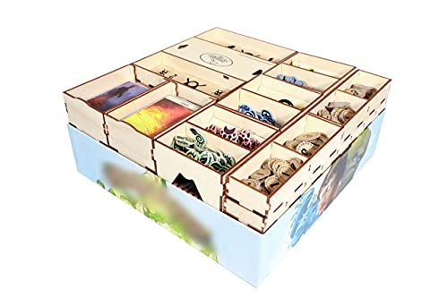The Broken Token Game Organizer Compatible with Spirit Island Wooden Game Organizing Box with Multiple Trays - Image 5