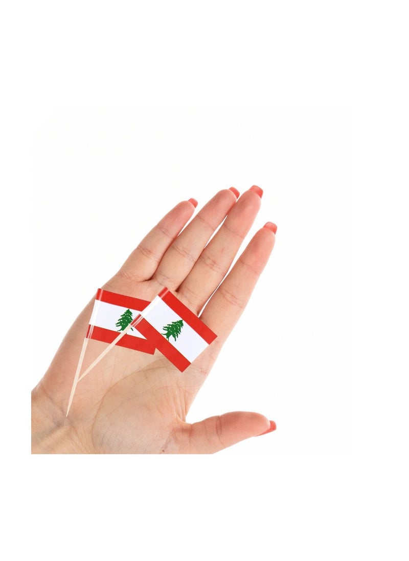 PRINTSHOP4ME Lebanon Cupcake Toppers For Decorations–Perfect For Celebrations,Parties And Events–Mini Stick Flags For Decorating Cupcakes,Cakes And Desserts  - Image 5