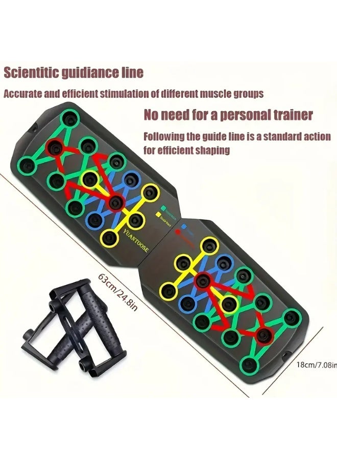لوح تمرين ضغط صلب 28 في 1، معدات تمرين منزلي متعددة الوظائف، نظام حوامل تمرين الضغط، لياقة بدنية، تمارين عضلات الصدر، معدات احترافية، حرق الدهون، تدريب القوة، ذراع، أوزان للرجال والنساء، حامل تمرين ضغط مكون من 28 فتحة - Image 2